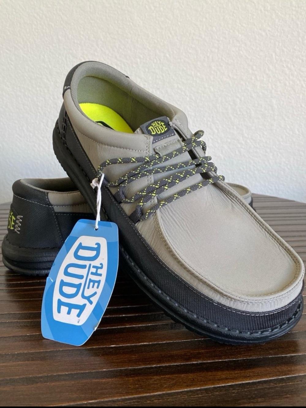 Hey Dude | Wally Guard Mens Black Moon Grey Slip On Loafers